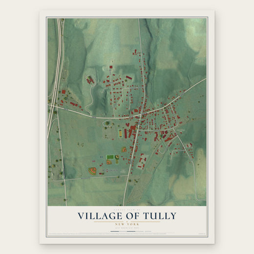 Village of Tully, New York map print, the full design