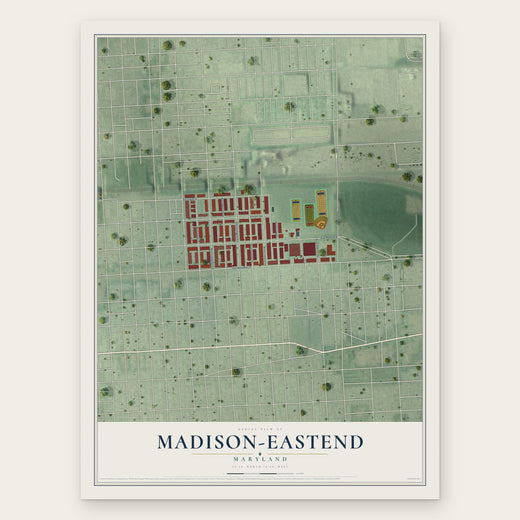 Madison-Eastend, Maryland map print, the full design