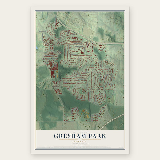 Gresham Park, Georgia map print, the full design