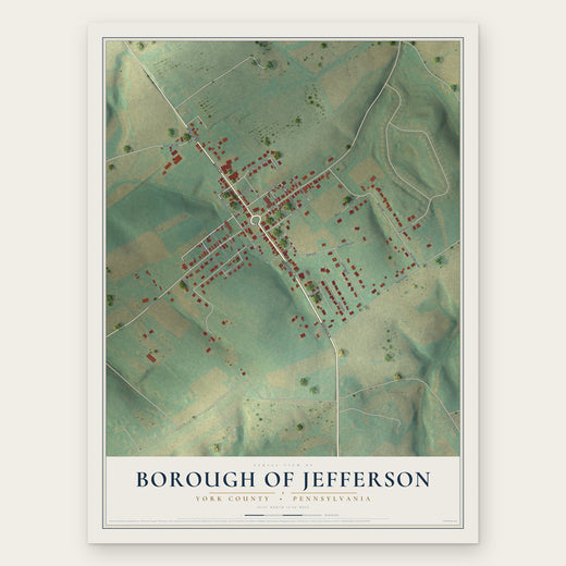 Borough of Jefferson, York County, Pennsylvania map print, the full design