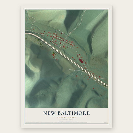 New Baltimore, Pennsylvania map print, the full design
