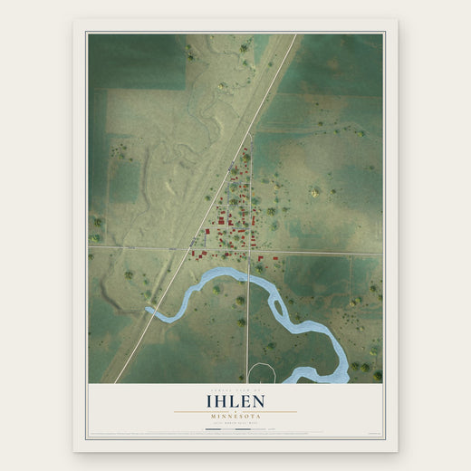 Ihlen, Minnesota map print, the full design