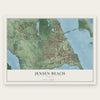 Jensen Beach, Florida map print, the full design