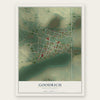 Goodrich, North Dakota map print, the full design