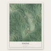 Toone, Tennessee map print, the full design