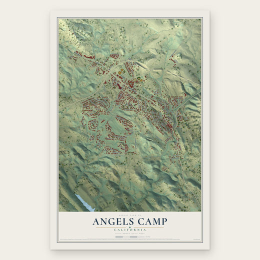Angels Camp, California map print, the full design