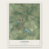 Canton, Texas map print, the full design