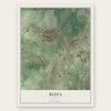 Buda, Texas map print, the full design