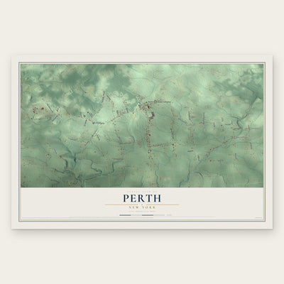 Perth, New York map print, the full design