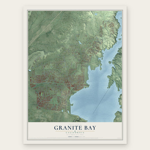Granite Bay, California map print, the full design