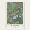 Wauconda, Illinois map print, the full design