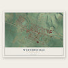 Wernersville, Pennsylvania map print, the full design