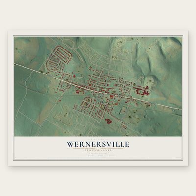 Wernersville, Pennsylvania map print, the full design