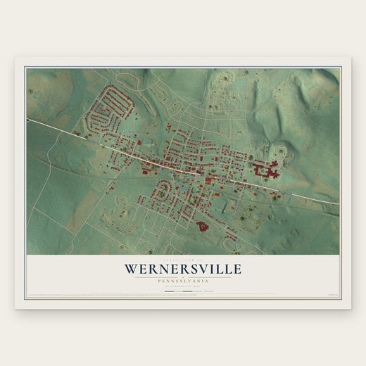 Wernersville, Pennsylvania map print, the full design