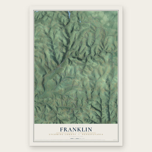 Franklin, Lycoming County, Pennsylvania map print, the full design