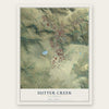 Sutter Creek, California map print, the full design