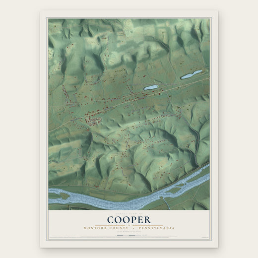 Cooper, Montour County, Pennsylvania map print, the full design