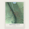 Montour Falls, New York map print, the full design