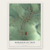 Borough of Troy, Bradford County, Pennsylvania map print, the full design