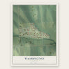 Washington, Nebraska map print, the full design