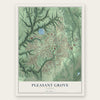 Pleasant Grove, Alabama map print, the full design