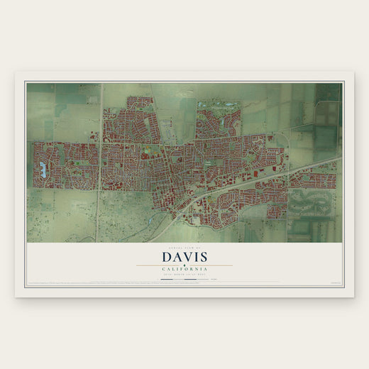 Davis, California map print, the full design