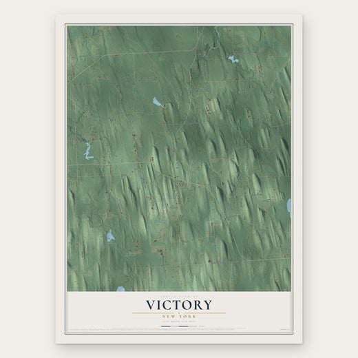 Victory, New York map print, the full design