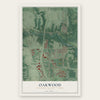 Oakwood, Cuyahoga County, Ohio map print, the full design