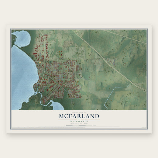 McFarland, Wisconsin map print, the full design
