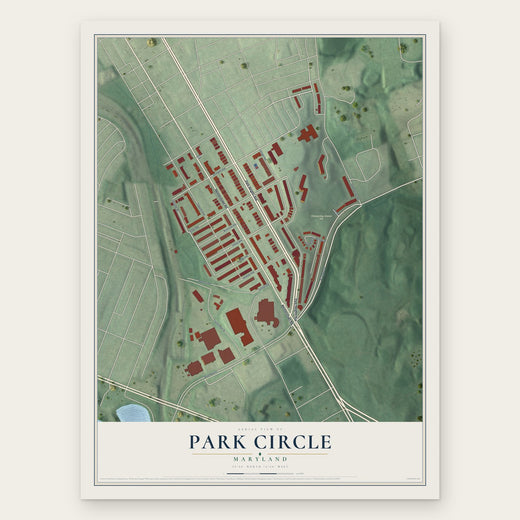 Park Circle, Maryland map print, the full design