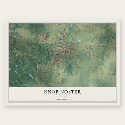 Knob Noster, Missouri map print, the full design