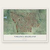 Virginia Highland, Georgia map print, the full design