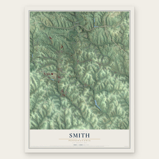 Smith, Pennsylvania map print, the full design