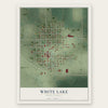 White Lake, South Dakota map print, the full design