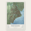West Haven, Connecticut map print, the full design