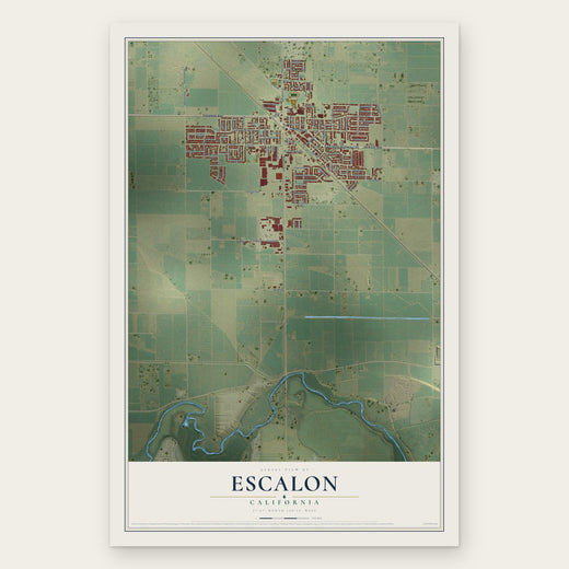 Escalon, California map print, the full design