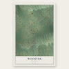Wooster, Arkansas map print, the full design