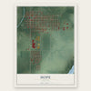Hope, Indiana map print, the full design