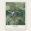 Milton, Delaware map print, the full design