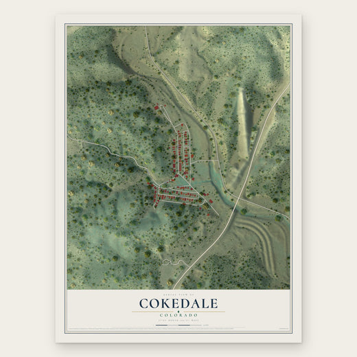 Cokedale, Colorado map print, the full design