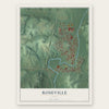 Roseville, Ohio map print, the full design