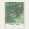 West Carrollton, Ohio map print, the full design