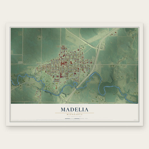 Madelia, Minnesota map print, the full design