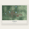 Albion, Indiana map print, the full design