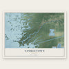 Yankeetown, Florida map print, the full design