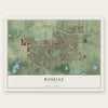 Roselle, Illinois map print, the full design