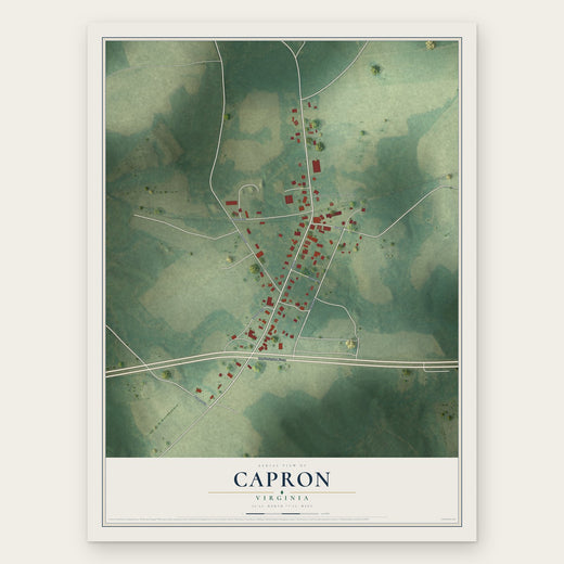 Capron, Virginia map print, the full design