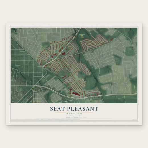 Seat Pleasant, Maryland map print, the full design
