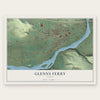 Glenns Ferry, Idaho map print, the full design