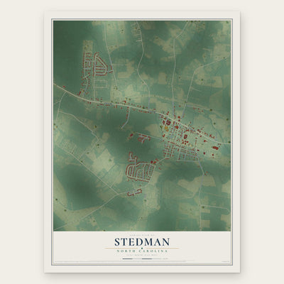 Stedman, North Carolina map print, the full design